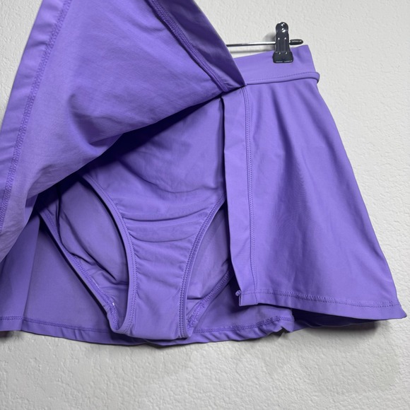 Anne Cole Swim Skirt Swimsuit Bottom Skort Purple Medium Summer Beach Resortwear - Picture 3 of 8